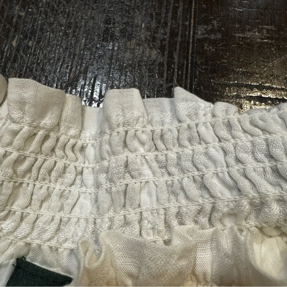 NWT Wild Fable white tiered flare lined mini skirt elastic waist patterned, M.